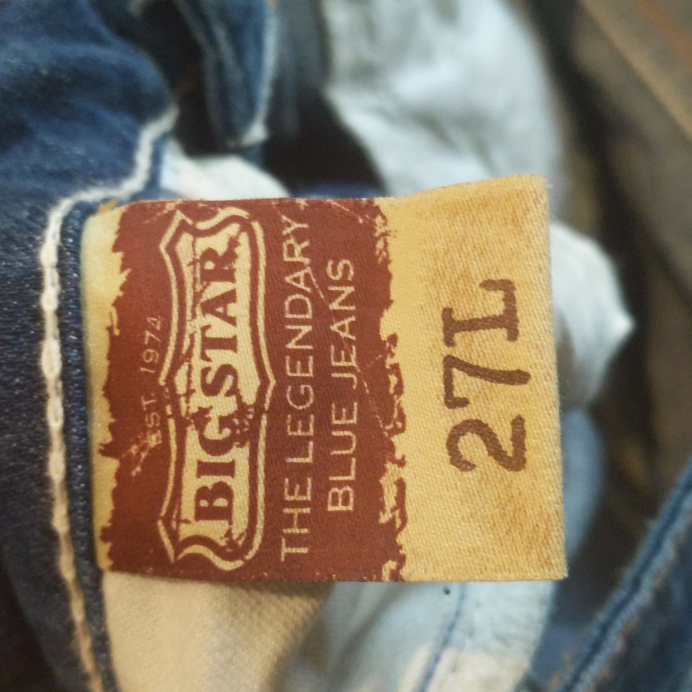 BIG STAR Nina mid-rise straight medium wash jeans The Buckle 27L sz 27x36L TALL - Picture 13 of 16